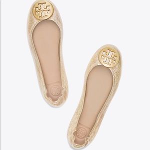 REDUCED! Tory Burch Gold Minnie Flat Size 9.5